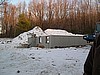 Installing the prefab foundation walls.